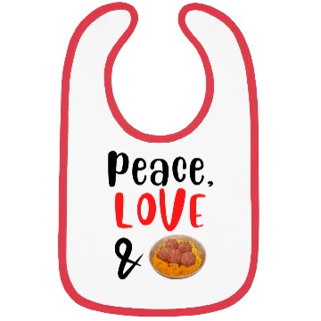 Discover Peace Love and Meatballs Bibs