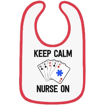 Discover Funny Nurse Life Paramedic Gift Keep Calm Card Bibs
