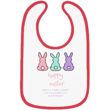 Discover 1Peepin It Real Happy Easter Bunny Egg Hunt Funny Bibs