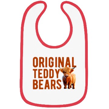 Discover Original Teddy Bears Highland Cow Scottish Cattle Bibs