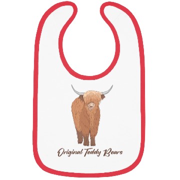 Discover Original Teddy Bears Highland Cow Scottish Cattle Bibs