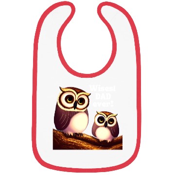 Discover Fathers day, Wisest dad ever, AI generated, owls Bibs
