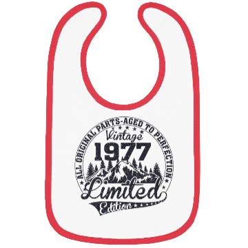 Discover 1977 vintage Birthday since 1977 Bibs