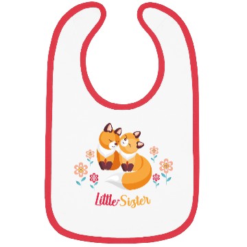 Discover Cute Fox Siblings Gift for Little Sister Bibs