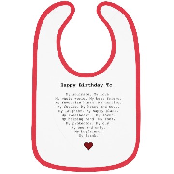 Discover Happy Birthday To My Soulmate and Love Bibs