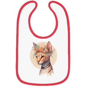 Discover Cute Ocicat Cat Flower Crown Cats Pet Kitten Bibs