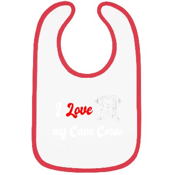 Discover I love my Cane Corso dog Bibs
