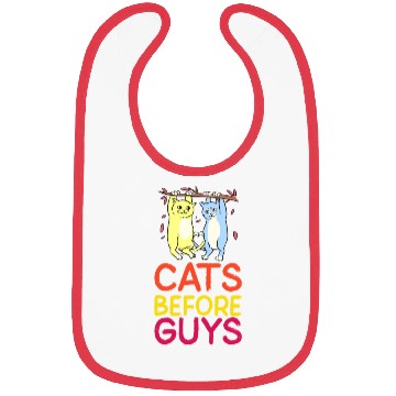Discover Cats Before Guys spring colors Bibs