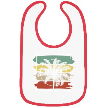 Discover Ixtapa Mexico Artistic Palm Tree Retro Bibs
