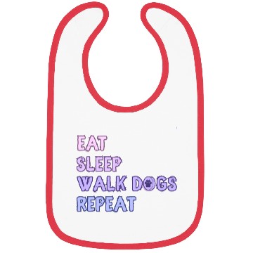 Discover Eat Sleep Walk Dog Repeat Walking Bibs