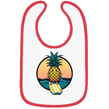Discover Kawaii pineapple on at sunset Bibs