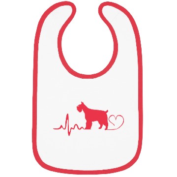 Discover Schnauzer Dog Heartbeat Miniature Schnauzer Bibs