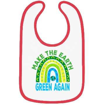Discover Make the Earth Green Again Rainbow Earth Day Bibs