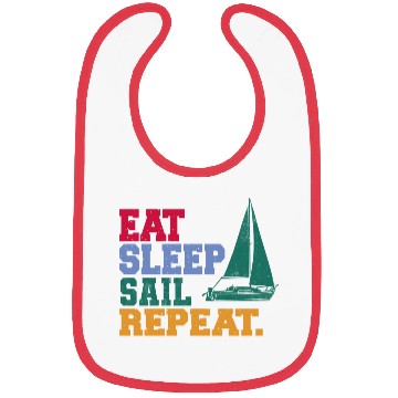 Discover Eat Sleep Sail Repeat Sailor Bibs
