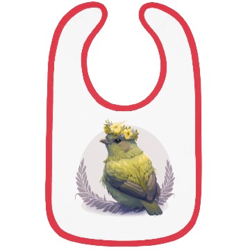 Discover Cute Canary Bird Flower Crown Pet Birds Bibs