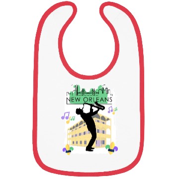 Discover Mardi Gras New Orleans Louisiana City Jazz Music Bibs