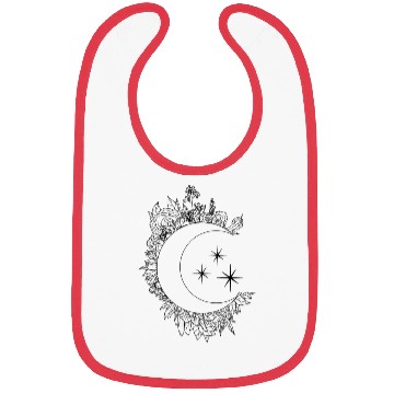 Discover Floral Moon Bibs