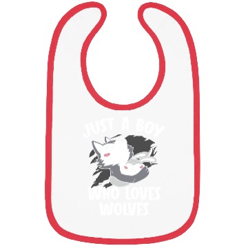 Discover Just A Boy Who Loves Wolves Werewolf Wolf Lover Bibs