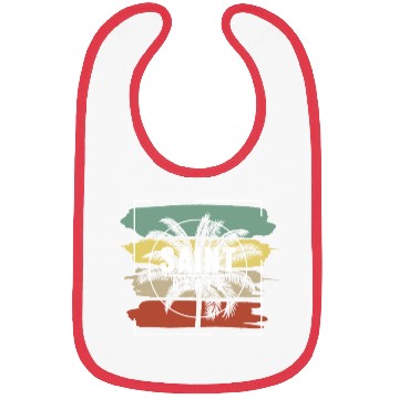 Discover Saint Barts Artistic Palm Tree Retro Bibs