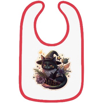 Discover witchy cat design Bibs
