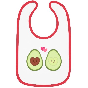 Discover Cute Avocado In Love Bibs