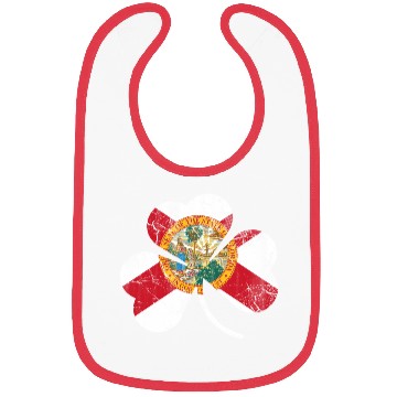 Discover Florida Flag shamrock Irish st Patrick s Day Bibs