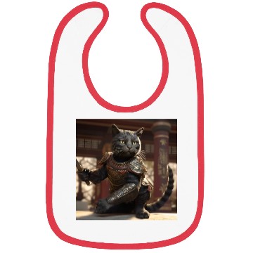 Discover Cat warrior in ornate armor Bibs