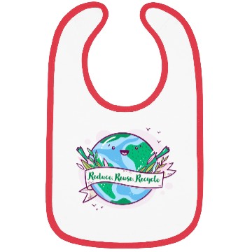 Discover Reduce, Reuse, Rescue Quote with earth Graphic Bibs