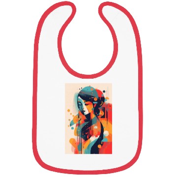Discover Abstract Face Art - Embracing Imperfection Bibs