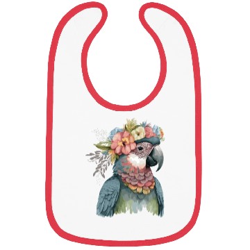 Discover Cute Parrot Macaw Bird Flower Crown Pet Birds Bibs