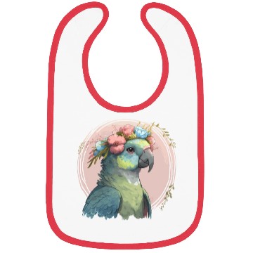 Discover Cute Hahn's Macaw Bird Flower Crown Pet Birds Bibs