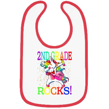 Discover 2nd Grade Rocks Unicorn Back To School Bibs