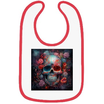 Discover Pastel Flowery Skull Bibs