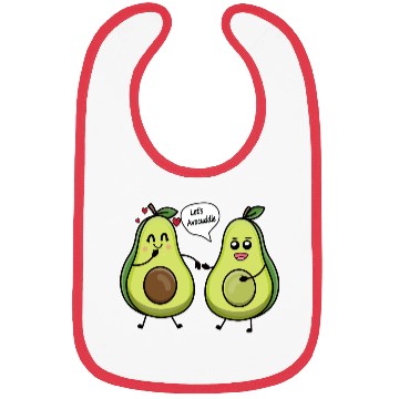 Discover Lets avocuddle avocado valentine pun Bibs