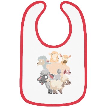 Discover Cute Lamb Farm Animal Lover Farmer Sheep Bibs