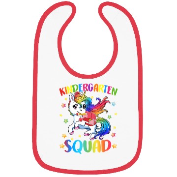 Discover Cute Kindergarten Squad Dabbing Unicorn Back Bibs