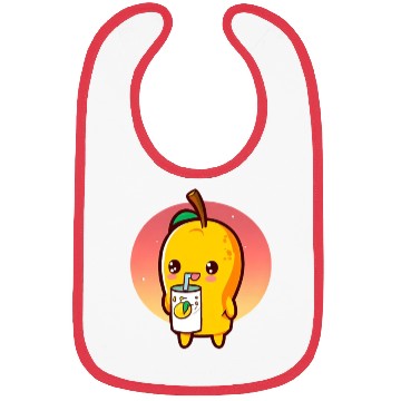 Discover Refreshing mango enjoying mango juice Bibs