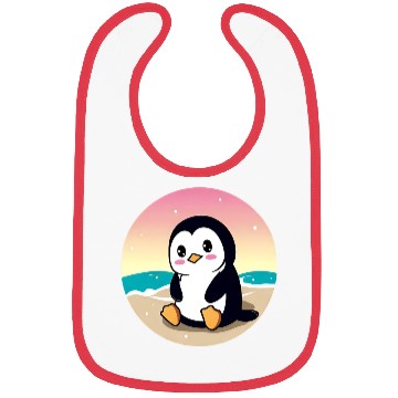 Discover Beach penguin at sunset Bibs