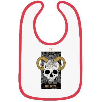 Discover The Devil Tarot Card Skull Bibs