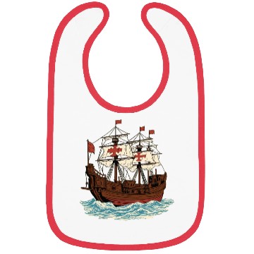 Discover Columbus Day 1492 Ship Bibs