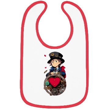 Discover Gears and Lace: A Cute Steampunk Design Bibs