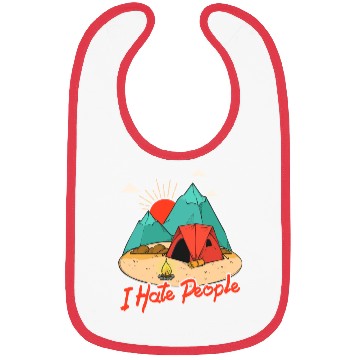 Discover I Hate People I Love Camping Funny Bibs