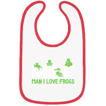 Discover Man I Love Frogs Tadpole Amphibian Herpetologist Bibs