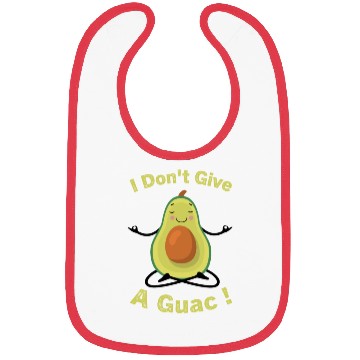 Discover I Don't Give A Guac ! Funny Avocado Pun Green Bibs
