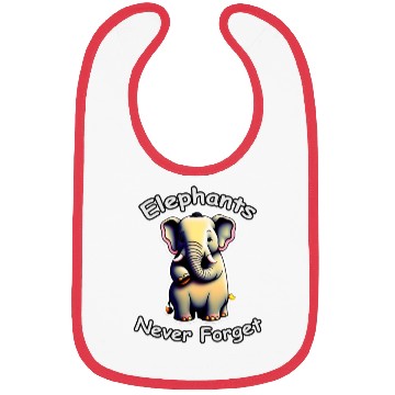 Discover Elephant never forget Bibs