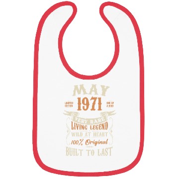 Discover May 1971 Birthday Surprise Bibs