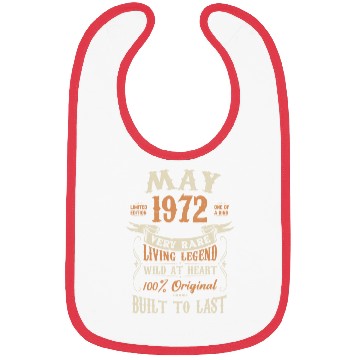 Discover May 1972 Birthday Surprise Bibs
