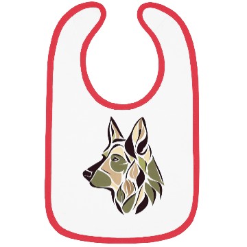 Discover GERMAN SHEPHERD ART PUPPY DOG ANIMALS ART Bibs