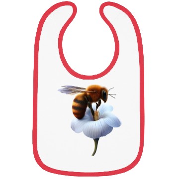 Discover bee on flower Bibs