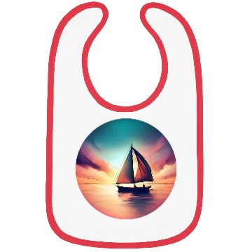 Discover Sailing Sailboat Dinghy Sunset Design Bibs